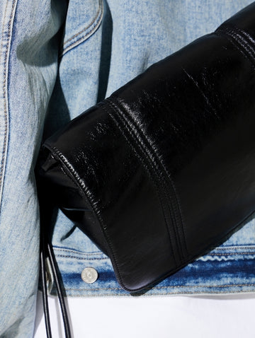 BAGUETTE VEGAN LEATHER HOBO BAG